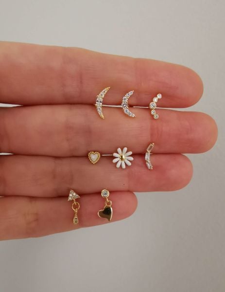 925 Ayar Gümüş Kıkırdak ve Tragus Piercingleri