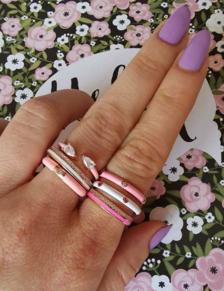 Mineli Taşlı Tam Tur Yüzük