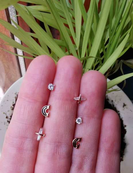 Uçak Gökkuşağı Küpe SET -İthal