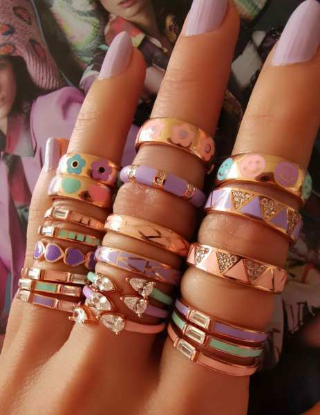 Çok Renkli Smile Ayarlanabilir Yüzük