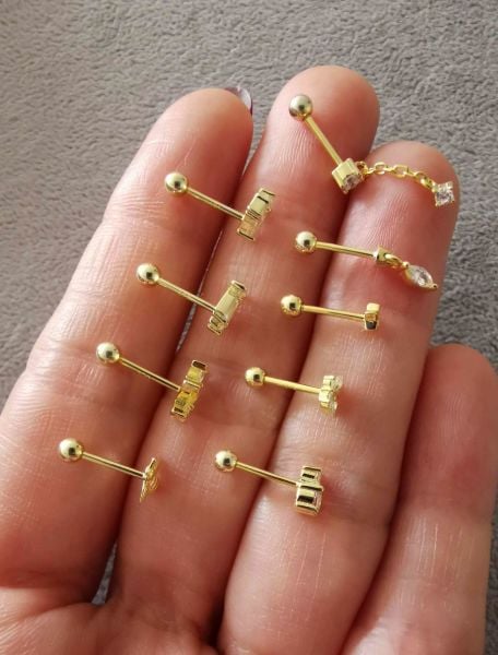 925 Ayar Gümüş Kıkırdak ve Tragus Piercingleri