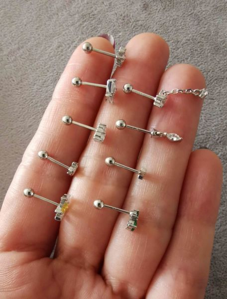 925 Ayar Gümüş Kıkırdak ve Tragus Piercingleri