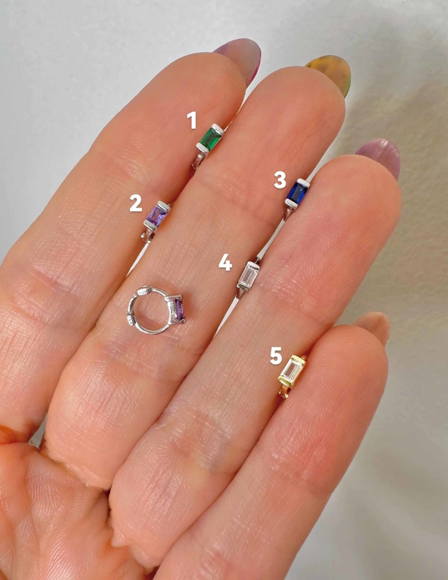 925 Ayar Gümüş Halka Tragus Piercingleri-Çapı 6 mm