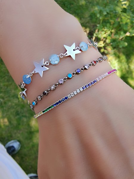 Quartz Taşlı Yıldız Bileklik