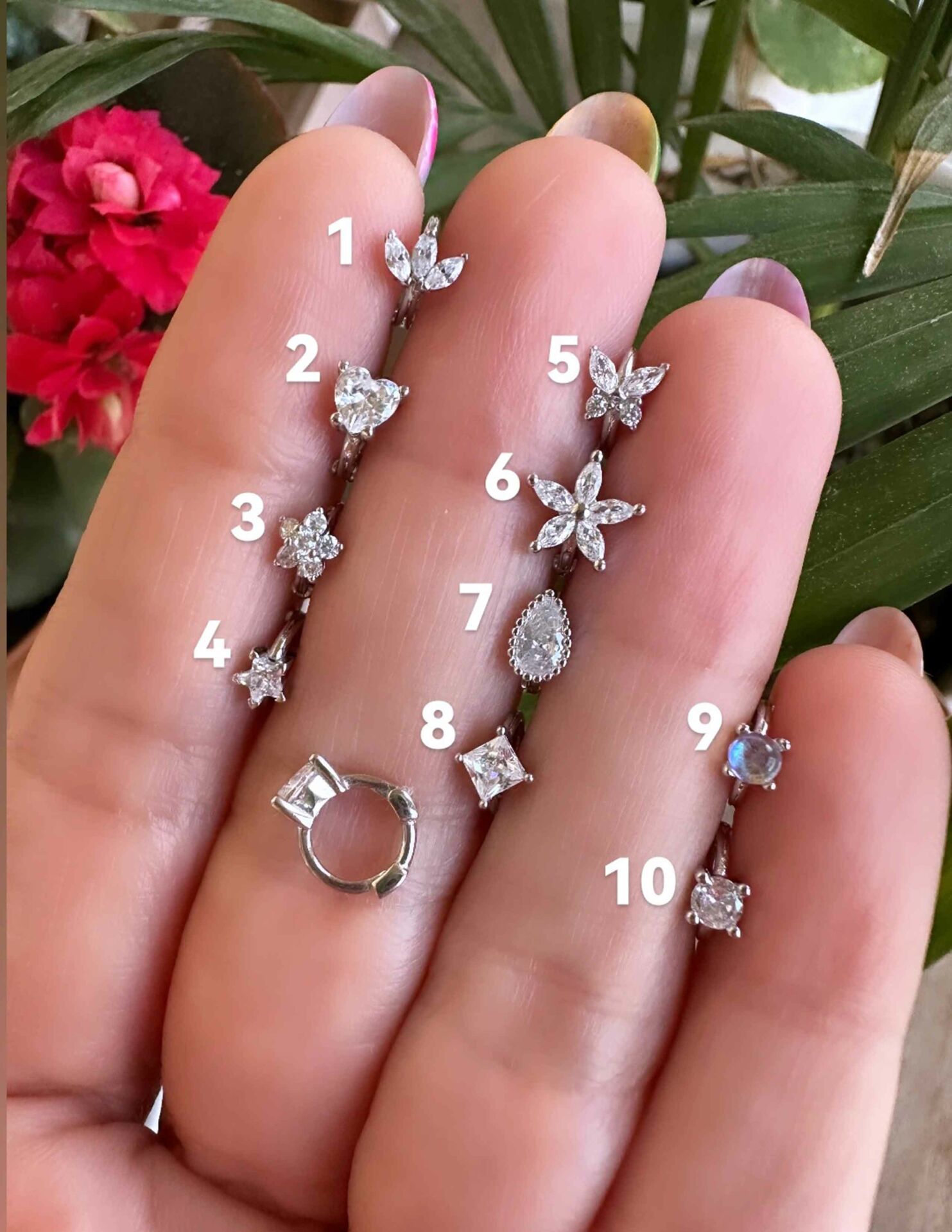 925 Ayar Gümüş Halka Tragus Piercingleri/ Çapı 6 mm