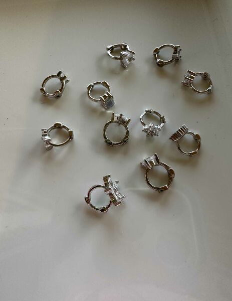 925 Ayar Gümüş Halka Tragus Piercingleri/ Çapı 6 mm