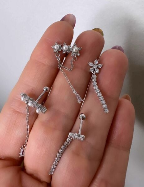 925 Ayar Gümüş Kıkırdak ve Tragus Piercingleri