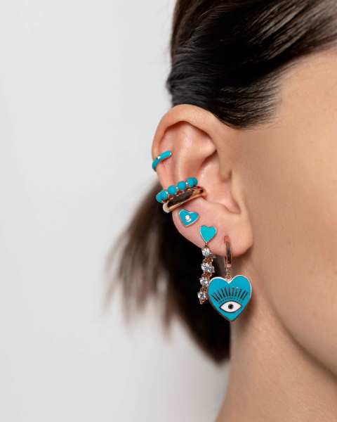 Top Mineli Kıkırdak Earcuff Küpe
