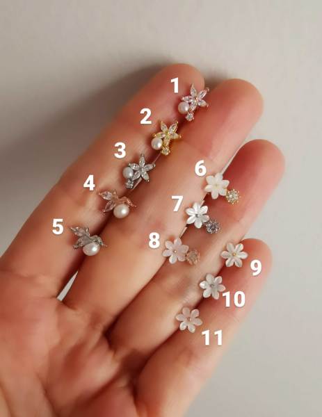 925 Ayar Gümüş Kıkırdak ve Tragus Piercingleri