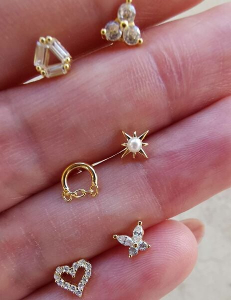 925 Ayar Gümüş Kıkırdak ve Tragus Piercingleri
