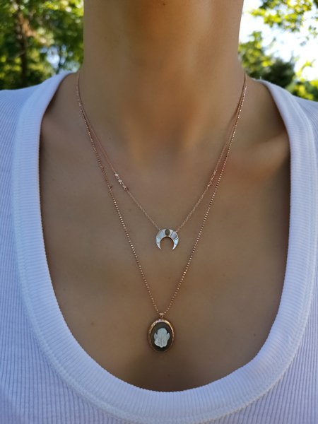 Sedefli Hilal Kolye-İthal