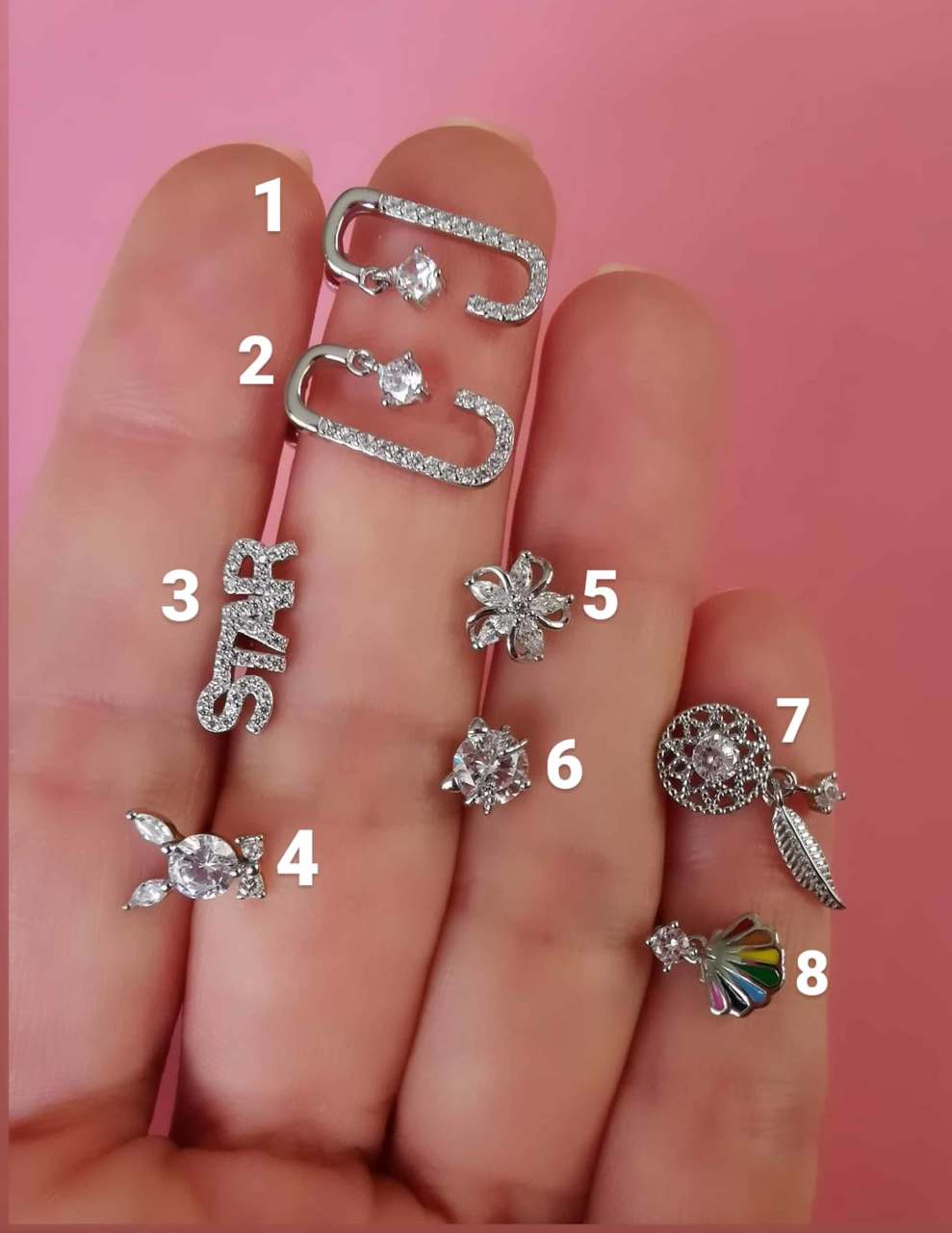 925 Ayar Gümüş Kıkırdak ve Tragus Piercingleri