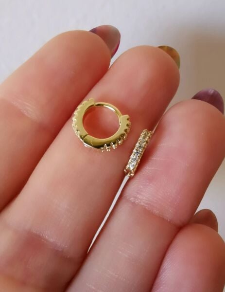 925 Ayar Gümüş Kıkırdak Piercingleri Çapı 9 mm.