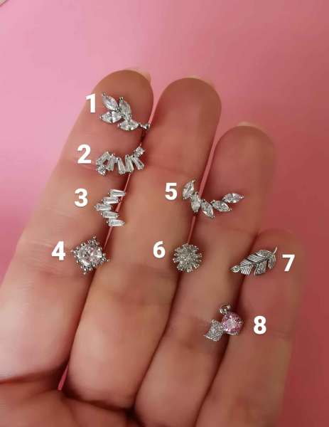 925 Ayar Gümüş Kıkırdak ve Tragus Piercingleri