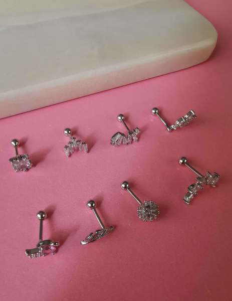 925 Ayar Gümüş Kıkırdak ve Tragus Piercingleri