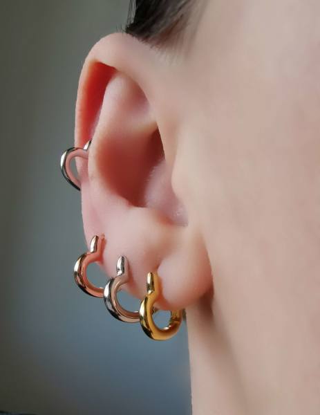 Kalp Halka Küpe-İthal TEK