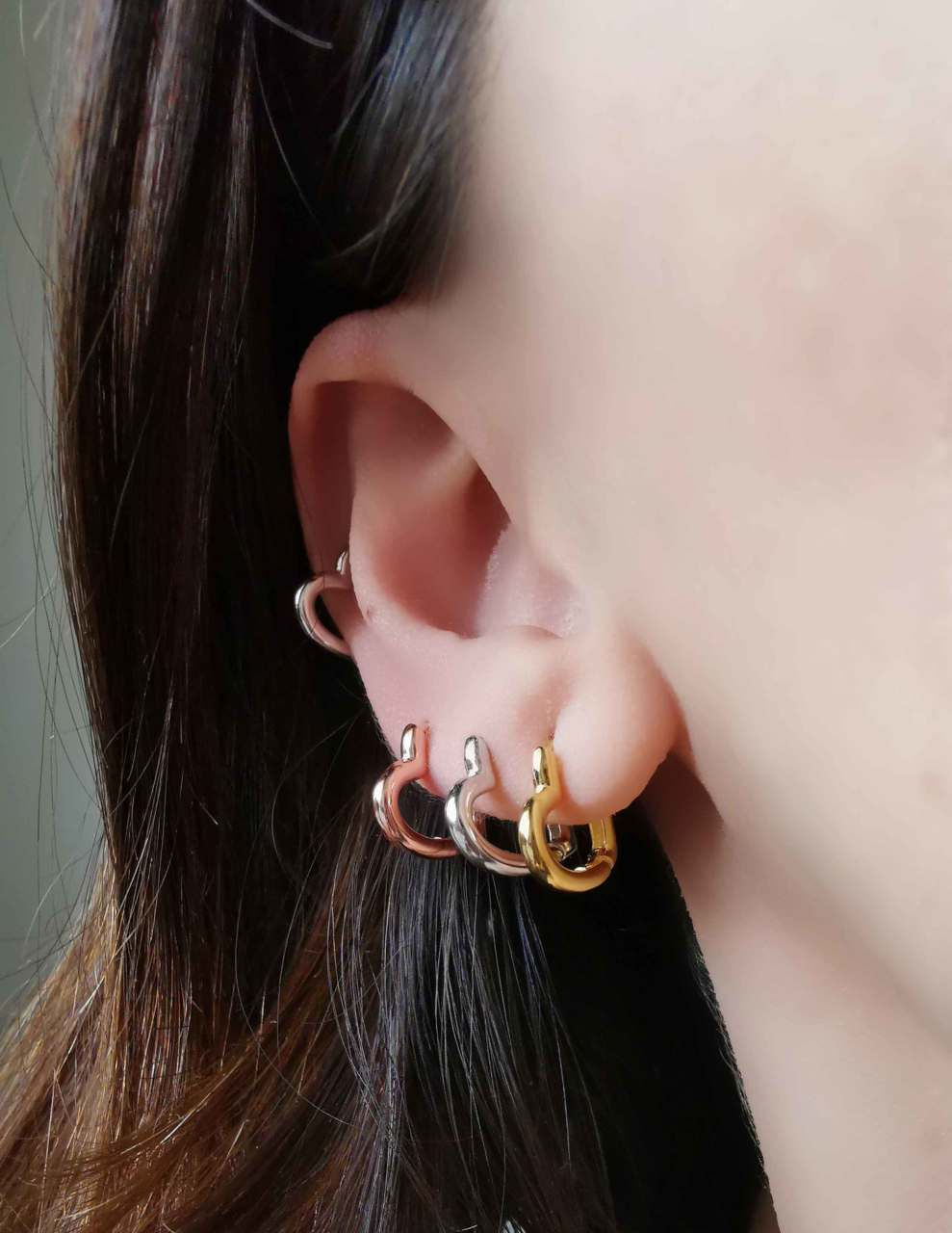 Kalp Halka Küpe-İthal TEK