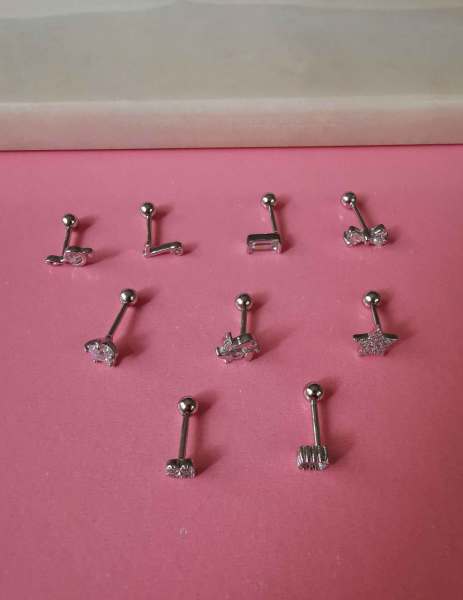 925 Ayar Gümüş Kıkırdak ve Tragus Piercingleri