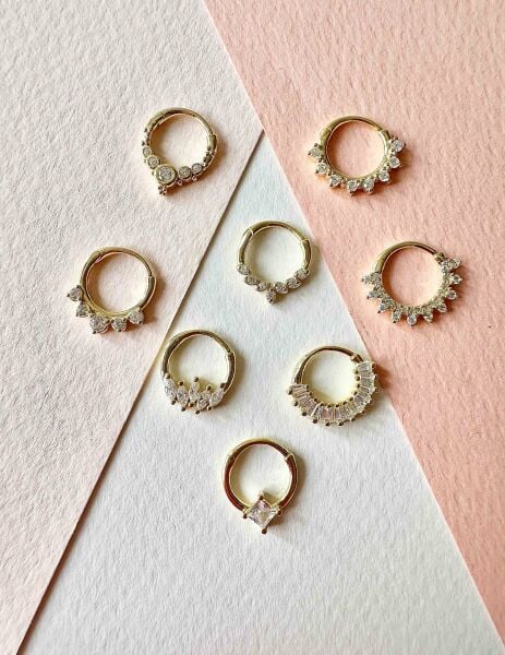 925 Ayar Gümüş Halka Kıkırdak  Piercingleri