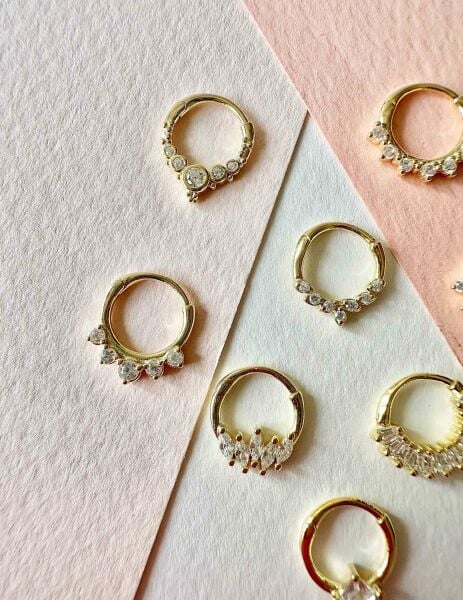 925 Ayar Gümüş Halka Kıkırdak  Piercingleri