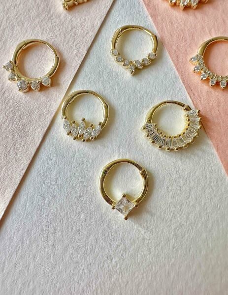 925 Ayar Gümüş Halka Kıkırdak  Piercingleri