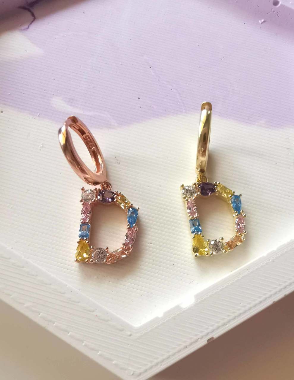 Rainbow  D Harf Halka Küpe-TEK