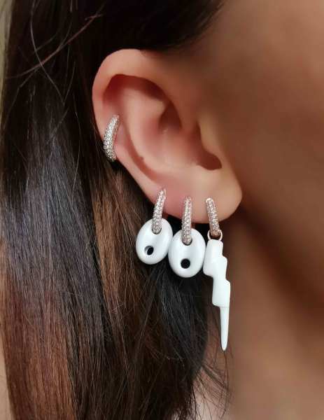 Mineli Şimşek Küpe -TEK