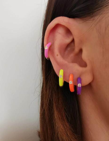 Mineli Halka Küpe 1,5 cm TEK-İTHAL