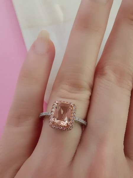 Pudra Pembe Tek Baget Yüzük