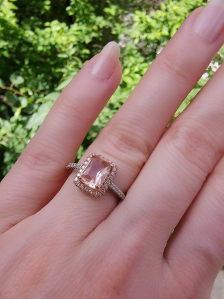 Pudra Pembe Tek Baget Yüzük