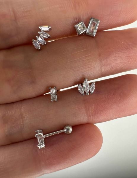 925 Ayar Gümüş Kıkırdak ve Tragus Piercingleri