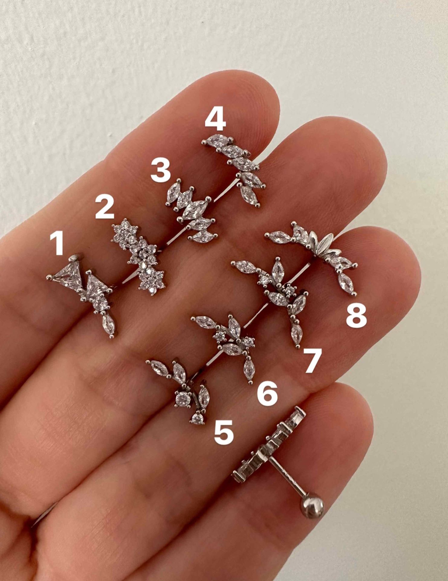 925 Ayar Gümüş Kıkırdak ve Tragus Piercingleri