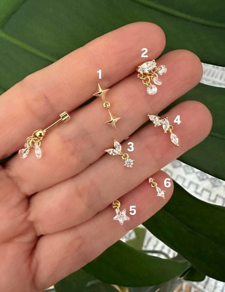 925 Ayar Gümüş Kıkırdak ve Tragus Piercingleri