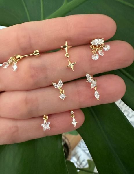 925 Ayar Gümüş Kıkırdak ve Tragus Piercingleri