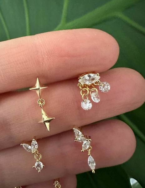 925 Ayar Gümüş Kıkırdak ve Tragus Piercingleri