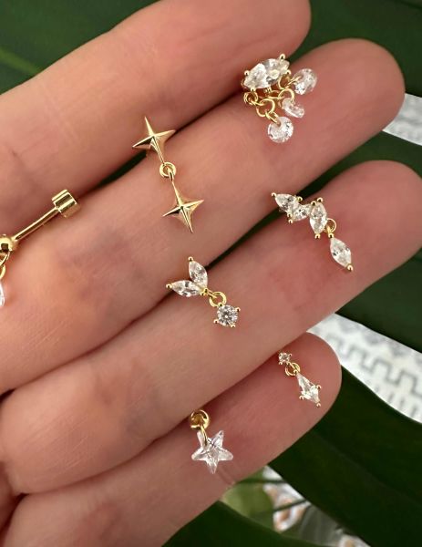 925 Ayar Gümüş Kıkırdak ve Tragus Piercingleri