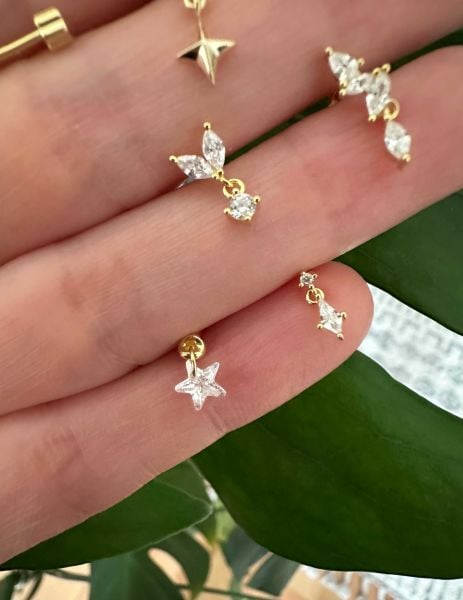 925 Ayar Gümüş Kıkırdak ve Tragus Piercingleri