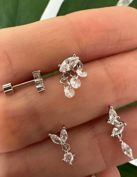 925 Ayar Gümüş Kıkırdak ve Tragus Piercingleri