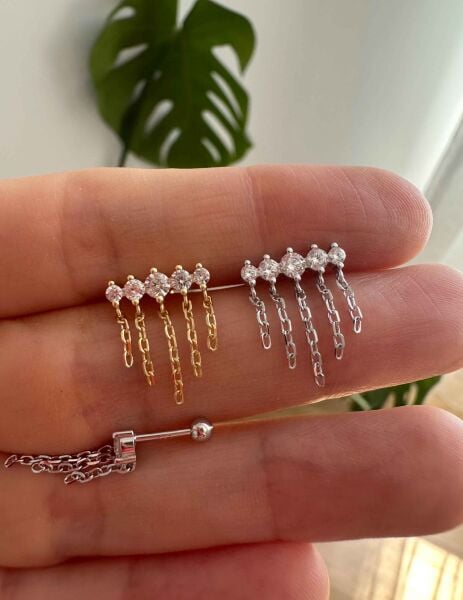 925 Ayar Gümüş Kıkırdak Piercingleri