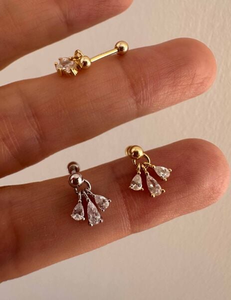 925 Ayar Gümüş Kıkırdak ve Tragus Piercingleri