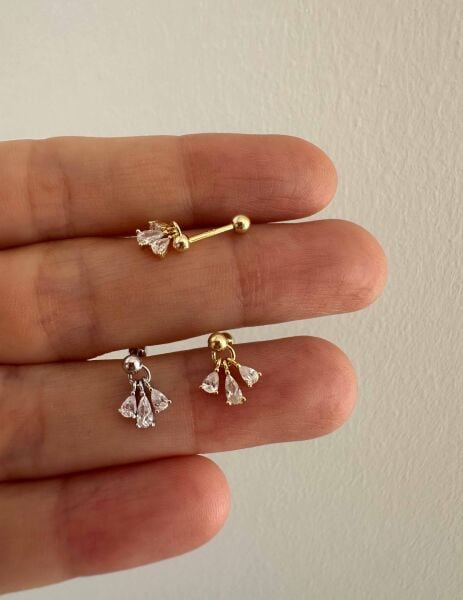 925 Ayar Gümüş Kıkırdak ve Tragus Piercingleri