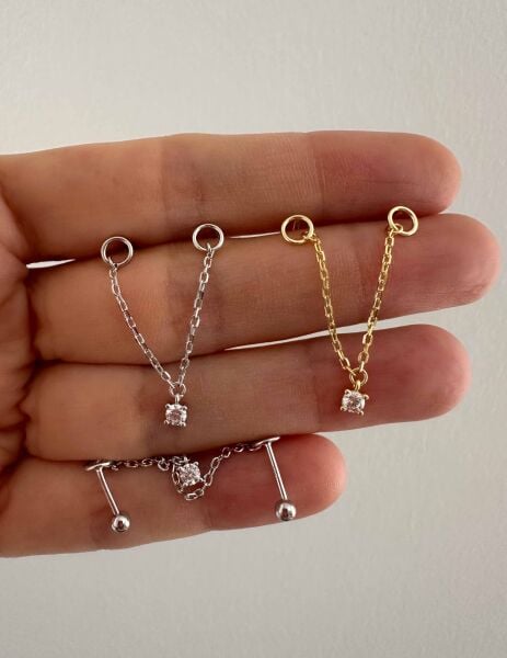 925 Ayar Gümüş Kıkırdak ve Tragus Piercingleri