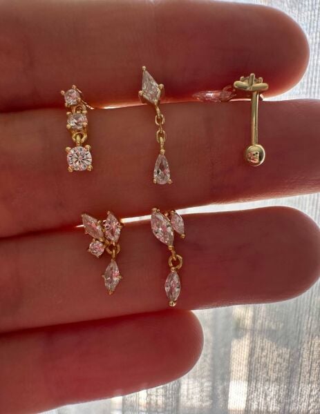 925 Ayar Gümüş Kıkırdak ve Tragus Piercingleri