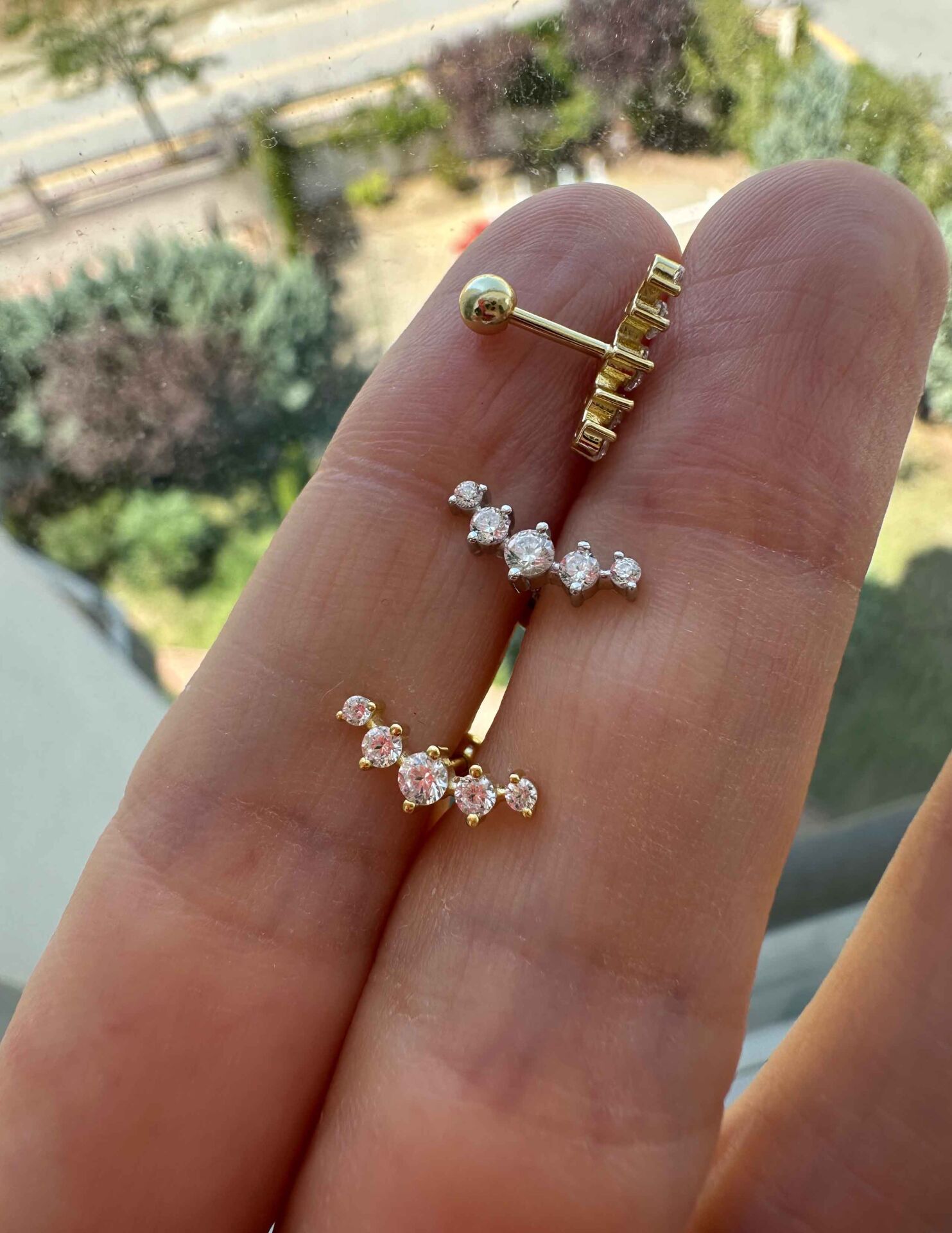 925 Ayar Gümüş Kıkırdak Piercingleri- Kısa Barlı (4,5 mm uzunluğunda)