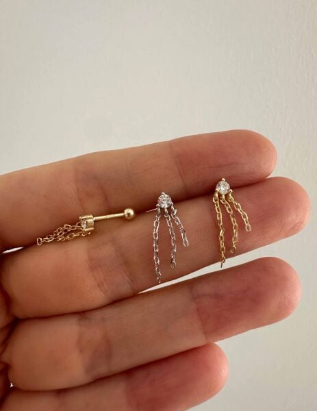 925 Ayar Gümüş Kıkırdak ve Tragus Piercingleri