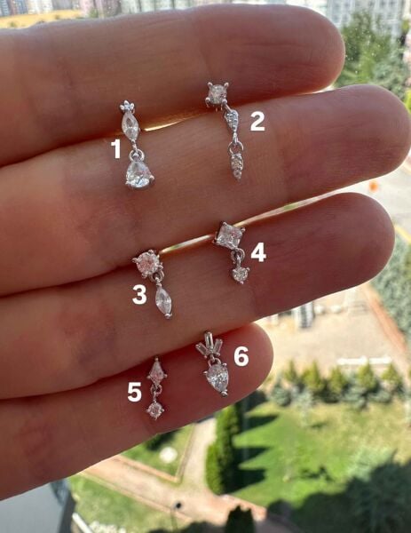 925 Ayar Gümüş Kıkırdak ve Tragus Piercingleri
