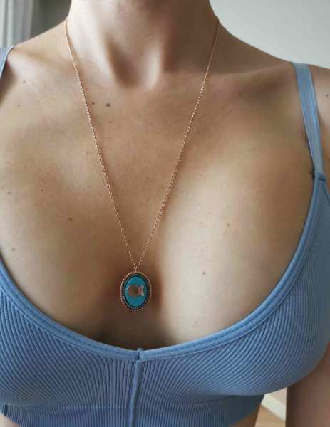 Balıklı Madalyon Kolye