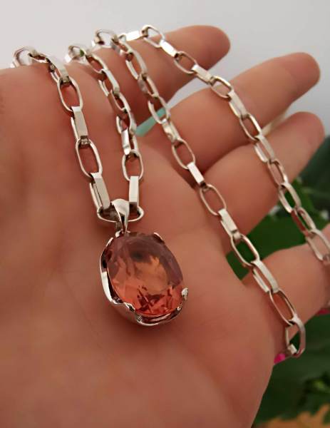 Zultanit Uçlu Zincir Kolye-İthal