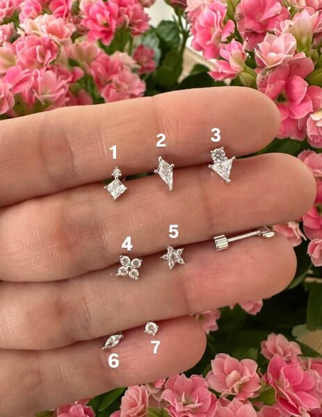 925 Ayar Gümüş Kıkırdak ve Tragus Piercingleri