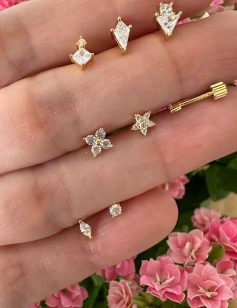 925 Ayar Gümüş Kıkırdak ve Tragus Piercingleri